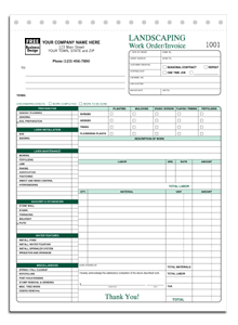 6571-3 Landscaping Work Order Invoice